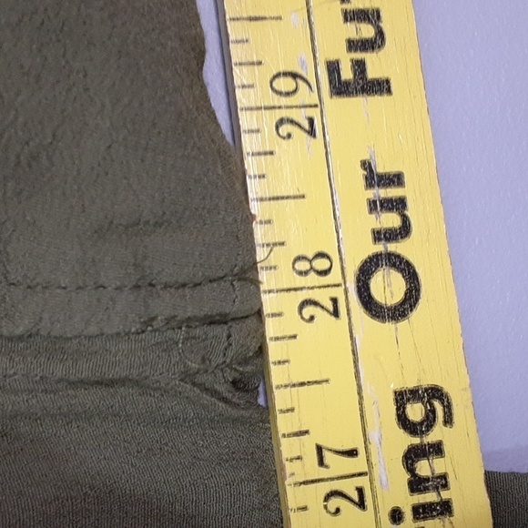 Madewell Desert Olive Green V-Neck Mini Shirt Dress - Picture 5 of 10